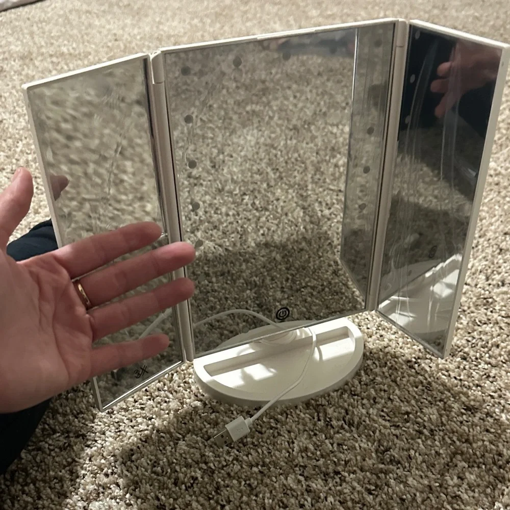 Tri-Fold LED Vanity Mirror